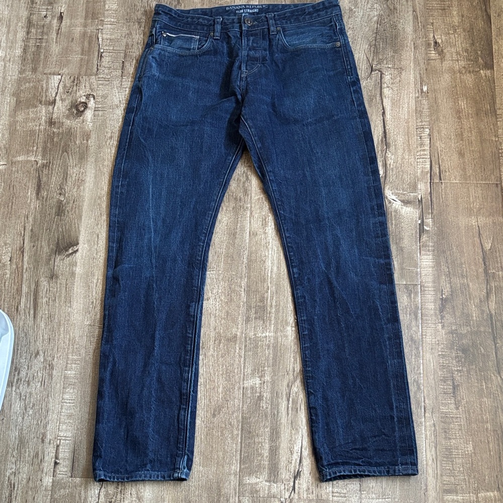 Banana Republic Slim Straight Selvedge Denim Jeans